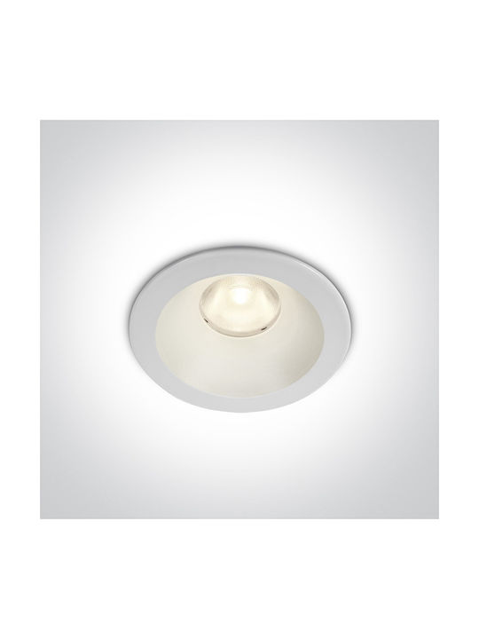 One Light Metallic Recessed Spot