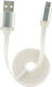 Forcell Flach USB 2.0 auf Micro-USB-Kabel Silber 1m 1Stück