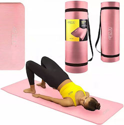 4FIZJO Στρώμα Γυμναστικής Pilates Ροζ με Ιμάντα Μεταφοράς (180x60x1.5cm)