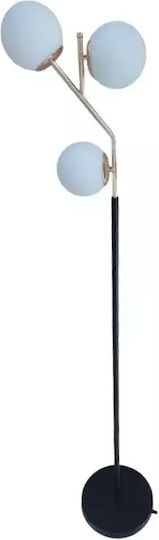 Stimeno Floor Lamp H160xW28cm. with Socket for Bulb G9 Gold