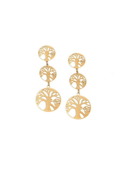 Senza Earrings made of Steel Gold Plated