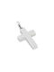 Men's White Gold Cross 14K