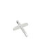 Men's White Gold Cross 14K