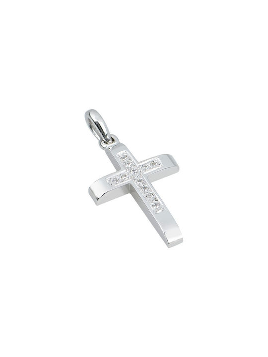 Women's White Gold Cross 14K