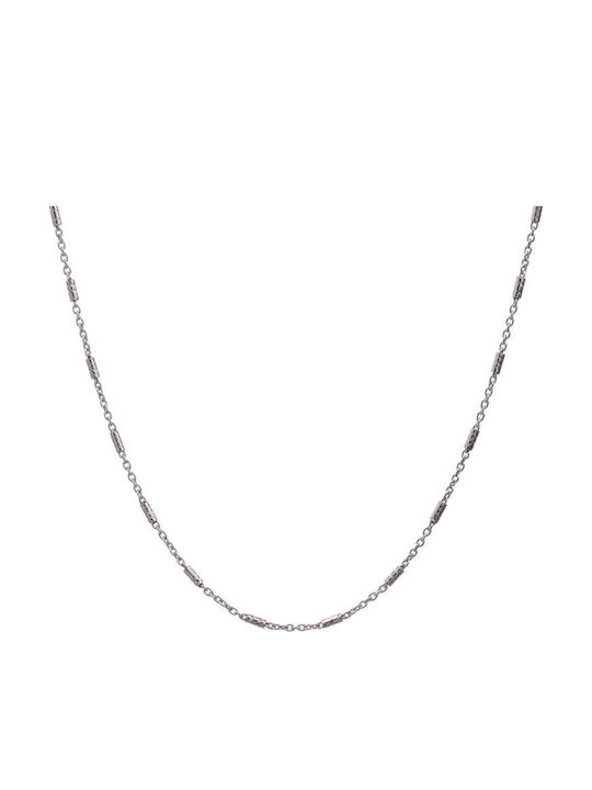 Paraxenies Ασημένια Αλυσίδα Λαιμού Μήκους 45cm