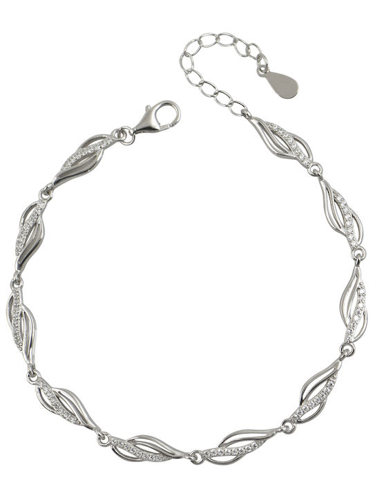 Armband Gebrochenes Weißes Silber 925