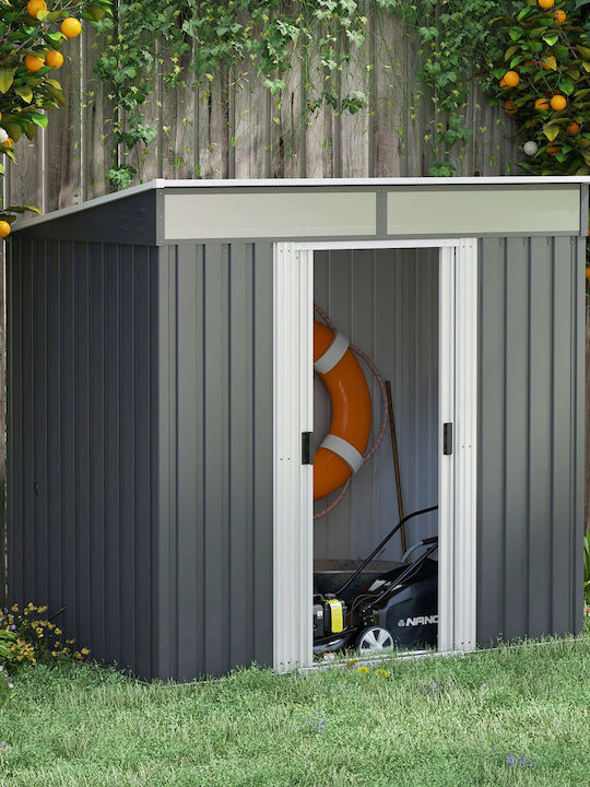 Metallic Garden Shed Galvanized L1.95xW1.22xH1.815m