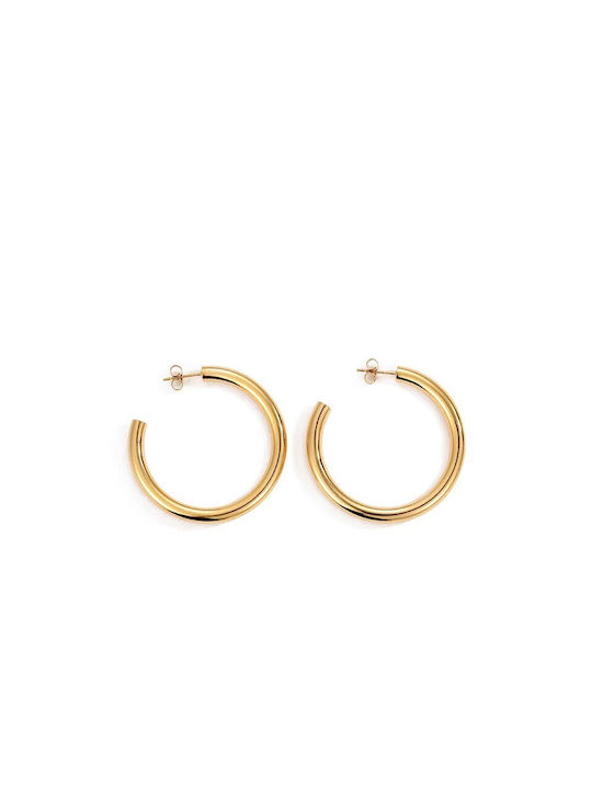 Steel hoops earrings diameter 4 cm