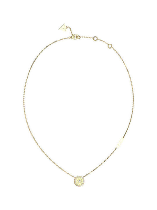 Guess Guess Necklace from Gold Plated Steel with Zircon