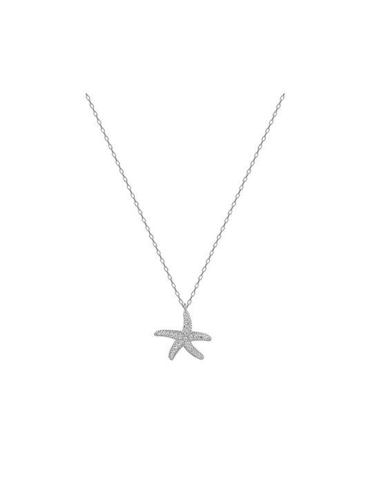 Starfish necklace White Silver 925