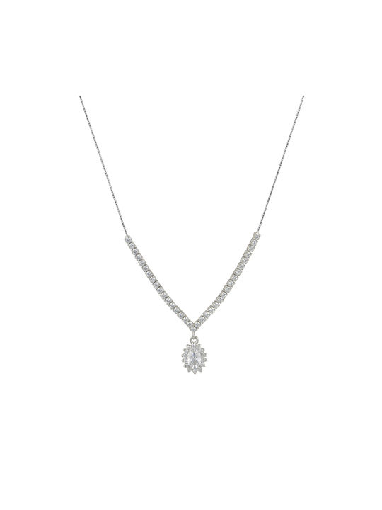 Rosetta Riviera necklace White Silver 925