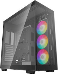 Deepcool CH780 Gaming Full Tower Κουτί Υπολογιστή με Πλαϊνό Παράθυρο και RGB Φωτισμό Μαύρο