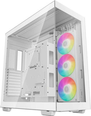 Deepcool CH780 Gaming Full Tower Computer Case with Window Panel and RGB Lighting White