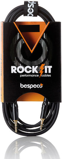 Bespeco Καλώδιο Ήχου 3.5mm male - 3.5mm male Μαύρο 1.5m RK2M150
