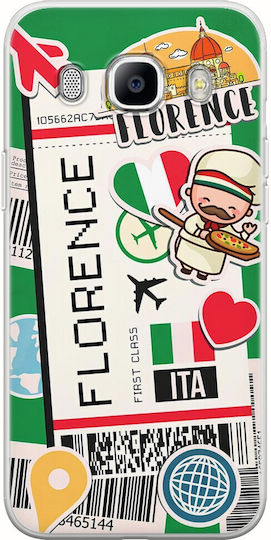 Ticket To Florence Задна корица Силикон Многоцветен (Galaxy J5)