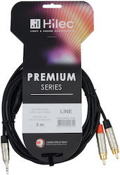 Hilec 3,5mm Stecker-2x RCA-Stecker 3m Hilec 3,5mm Stecker-2x RCA-Stecker 3m