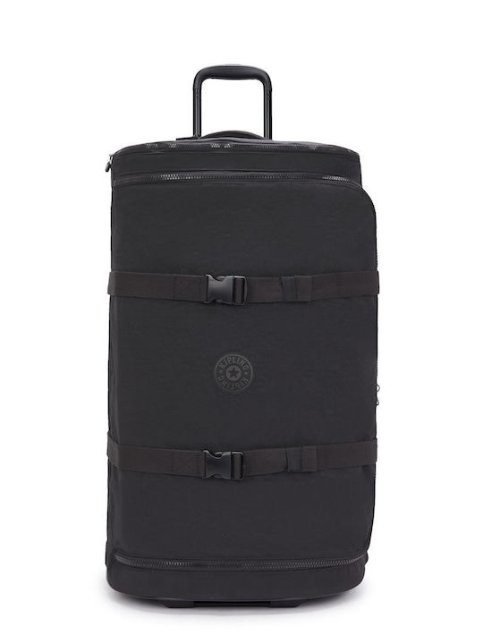 Kipling Μεγάλη Βαλίτσα Ταξιδίου Υφασμάτινη Black με 4 Ρόδες Ύψους 76εκ.