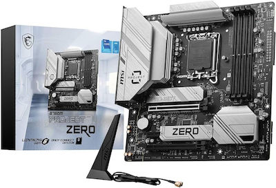 MSI B760M Project Zero Wi-Fi Motherboard Micro ATX with Intel 1700 Socket