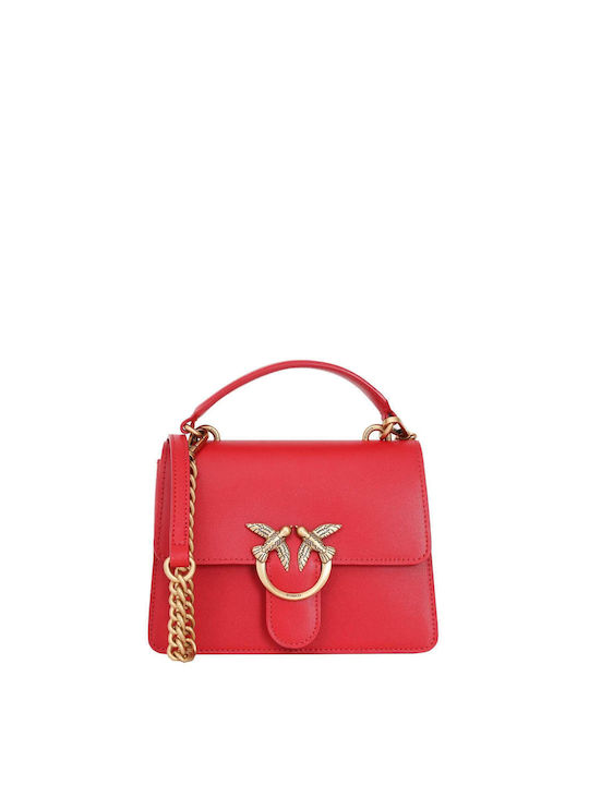 Pinko Leather Women's Bag Hand Red
