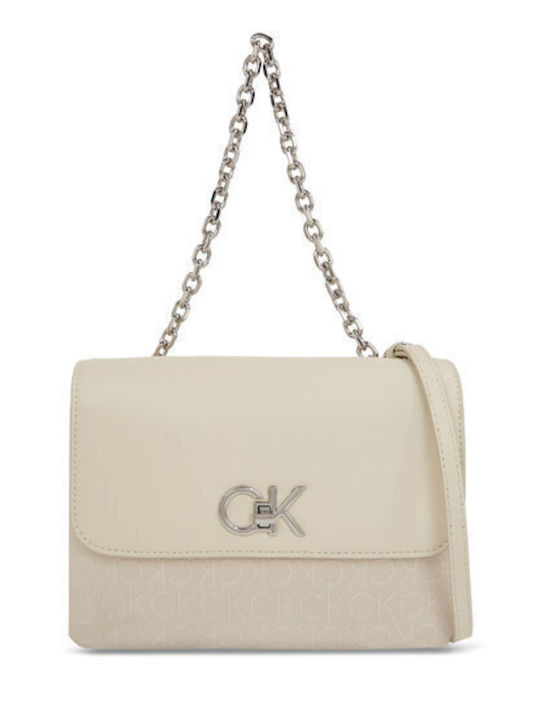 Calvin Klein Damen Tasche Schulter Beige