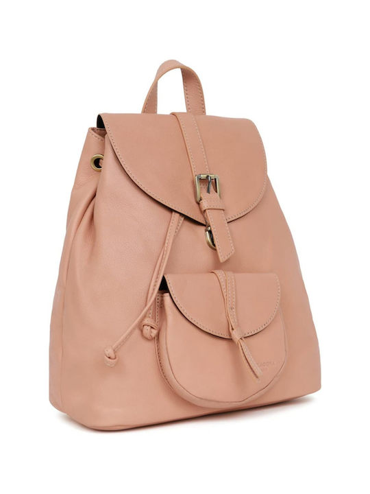 Hexagona Leder Damen Tasche Rucksack Rosa