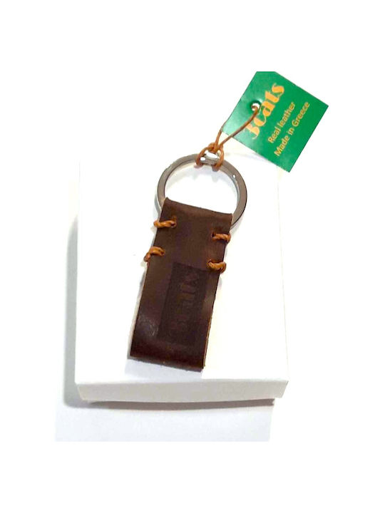 Lucrat manual Keychain Κρίκο 3cats Piele Cafenea