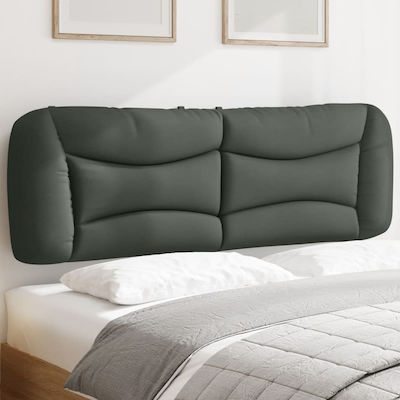 vidaXL Bed Headboard made of Fabric Dark Gray 160x15x48cm