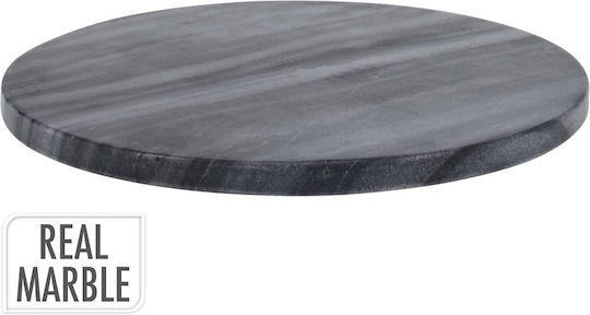 JK Home Decoration Επιφάνεια Κοπής Μαρμάρινη Μαύρη 24x24cm