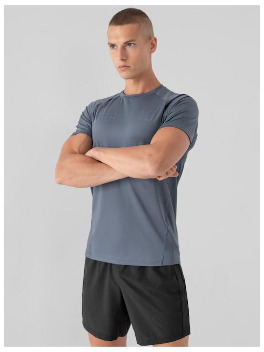 4F Men's Athletic Short Sleeve Blouse Blue