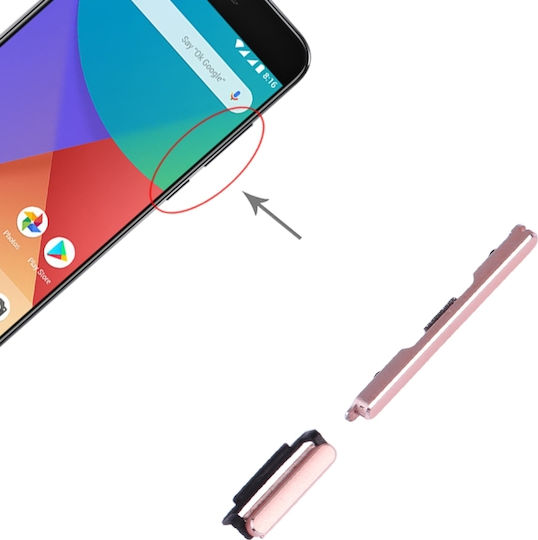 Seiten-Tasten Rosa für Xiaomi Mi 5X/Mi A1 Xiaomi Mi 5X / A1