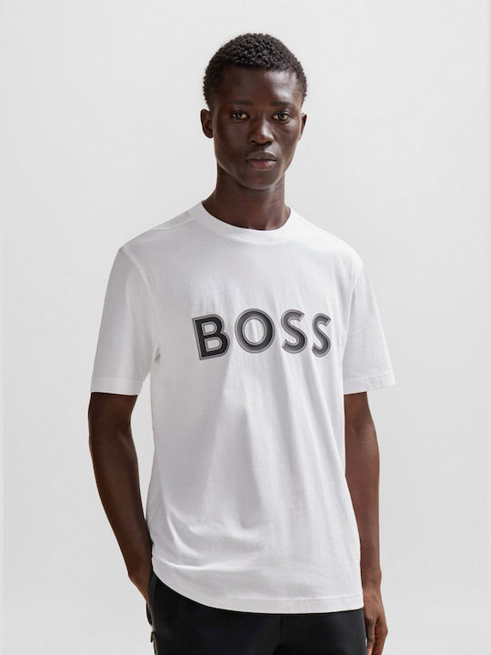 Hugo Boss T-shirt Bărbătesc cu Mânecă Scurtă White (WHITE)