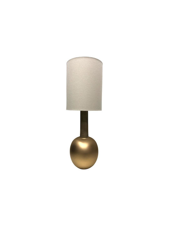 Zen Collection Ceramic Table Lamp with Gold Shade and Base