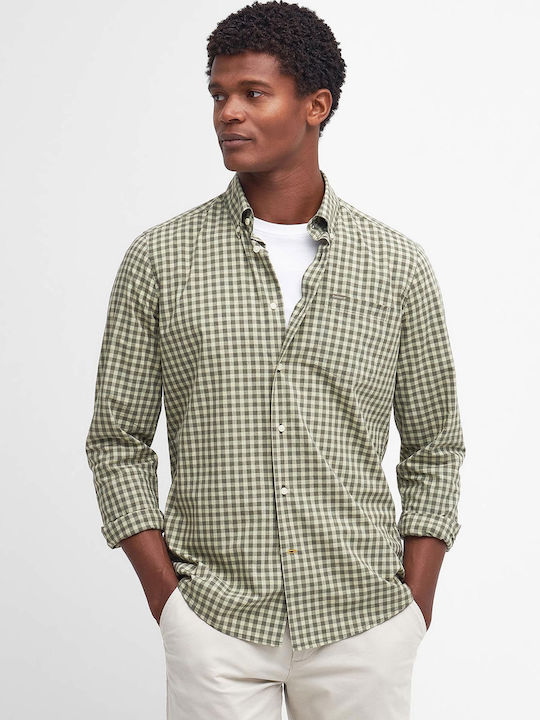 Barbour Men's Shirt Long Sleeve Olive