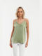 Freestyle Women's Summer Blouse with Straps Green