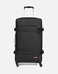 Eastpak Transit''r 4 Large Travel Bag Black with 4 Wheels Height 70cm