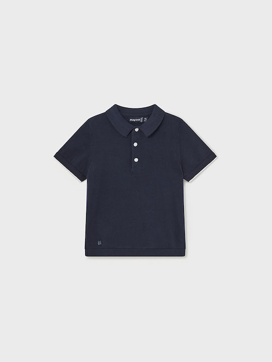 Mayoral Kids' Polo Short Sleeve navy blue