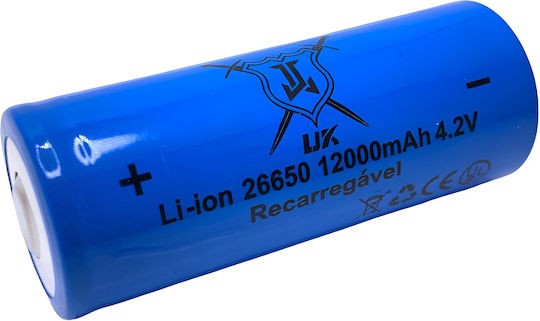 Επαναφορτιζόμενη Μπαταρία 26650 Li-ion 12000mAh 4.2V 1τμχ