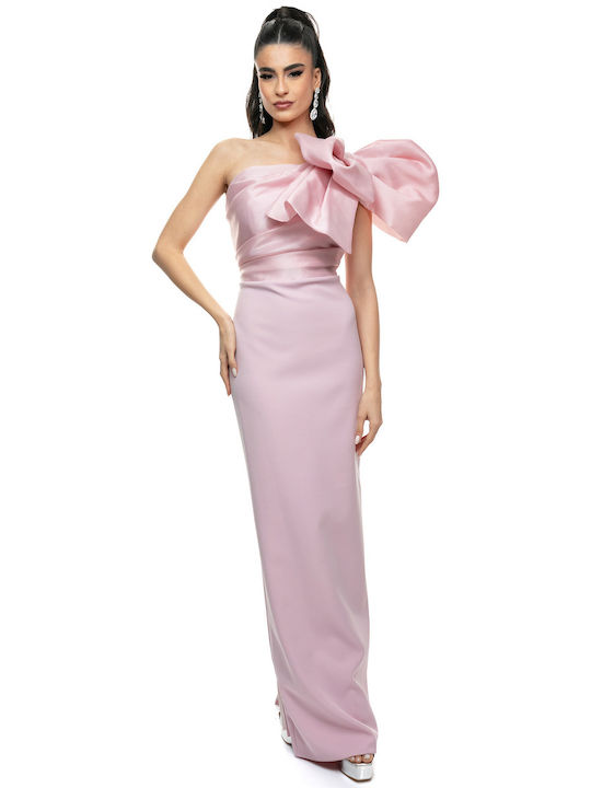 RichgirlBoudoir Maxi Βραδινό Φόρεμα Ροζ