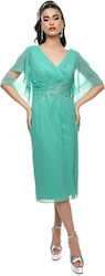 RichgirlBoudoir Lace Evening Dress Turquoise