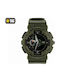 M-Tac Analog/Digital Men's Watch 50mm Battery with Brown Rubber Strap