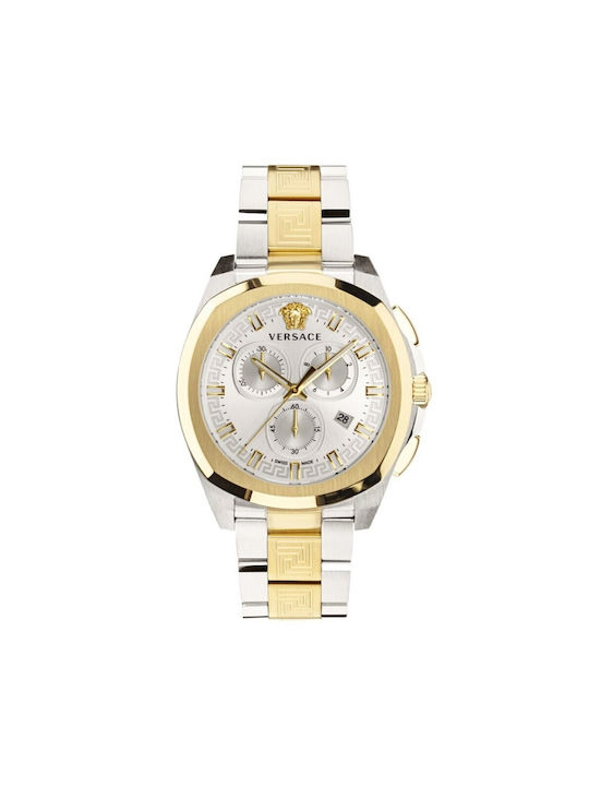 Versace Watch Chronograph Battery with Silver Metal Bracelet