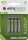 AgfaPhoto Baterii Reîncărcabile AAA Ni-MH 900mAh 1.2V 4buc