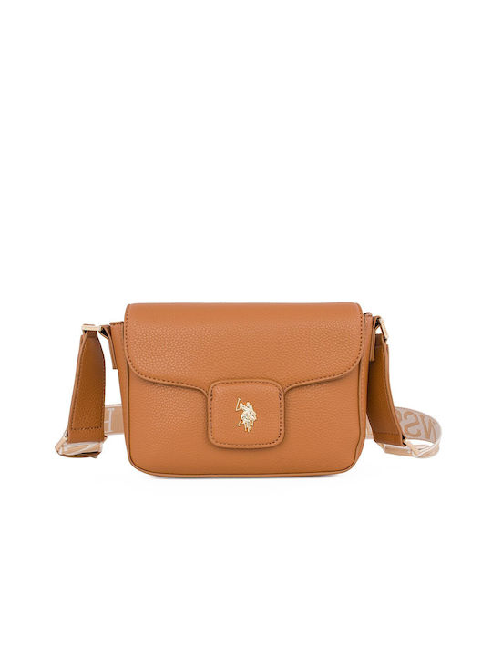 U.S. Polo Assn. Din piele Geantă de damă Crossbody Tabac maro