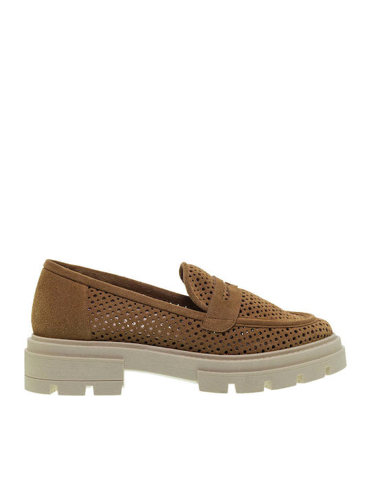 Mourtzi Γυναικεία Loafers σε Ταμπά Χρώμα