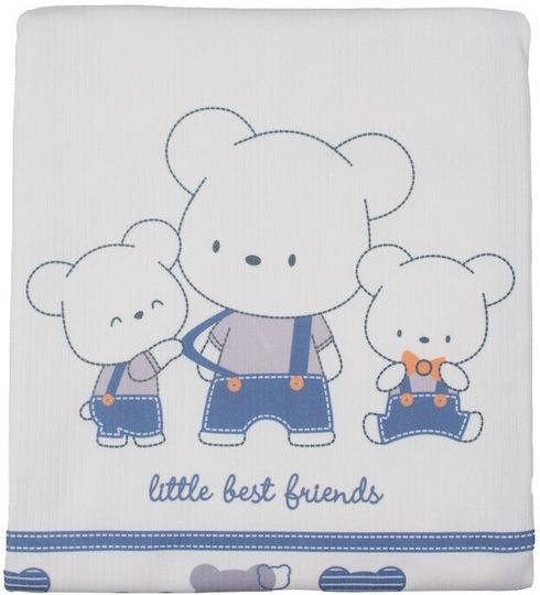 Kamtex Baby Swaddle Wrap Blue 80x90cm.