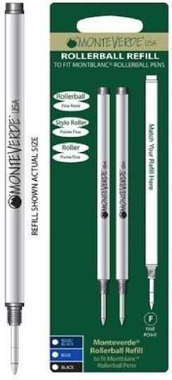 MontBlanc Rollerball 2 Replacement Inks for Pen Fine Black