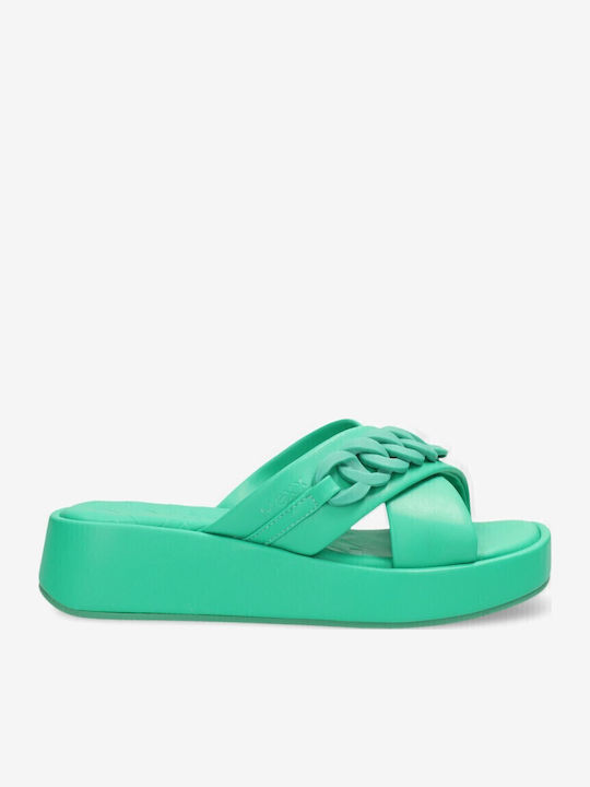 Lexi Γυναικεία Σανδάλια Flatforms Πράσινα