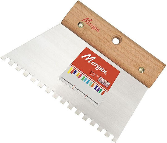 Morgan Tile Spatula Serrated with Wooden Handle MO9280