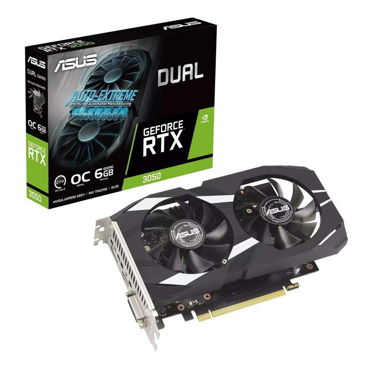 Asus GeForce RTX 3050 6GB GDDR6 Dual OC Κάρτα Γραφικών