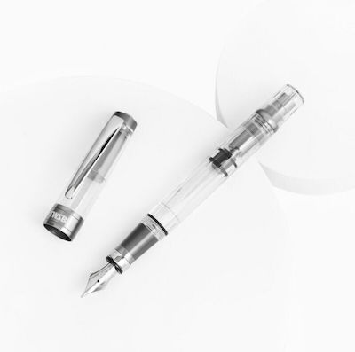 Twsbi Diamond 580 AL R Kalligraphiefüller Extra fein Silber aus Plastik Nickelgrau